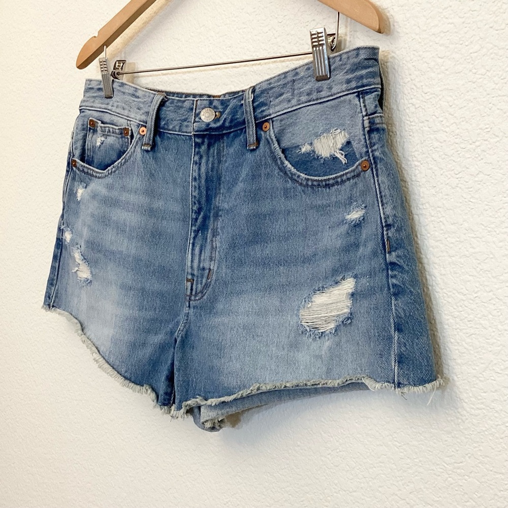 Madewell Relaxed 30 (US 10) Denim Distressed Shorts Women’s High Rise ND697 - Picture 4 of 14